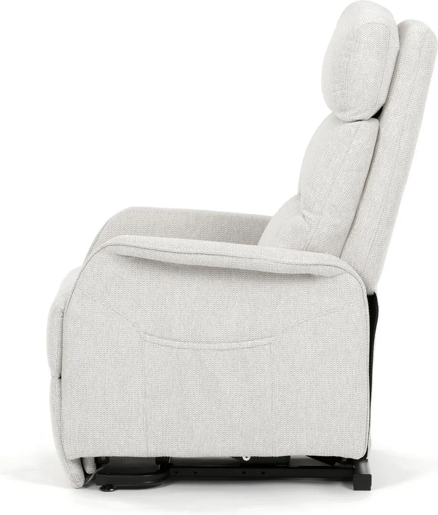 Bézs elektromos relaxfotel kábeles vezérléssel, szövet kárpitozással, TV-L8960 CRM2