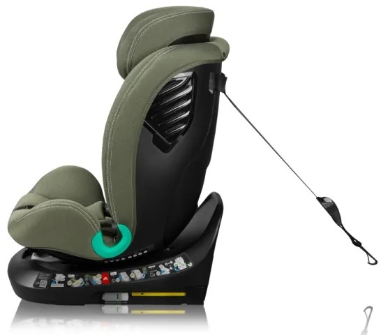 Lionelo - Forgatható autósülés bázissal BASTIAAN ONE i-Size 40-150 cm Olívazöld