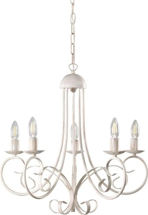 ONLI - POMPEI láncon függő csillár 5xE14/6W/230V krémszínű