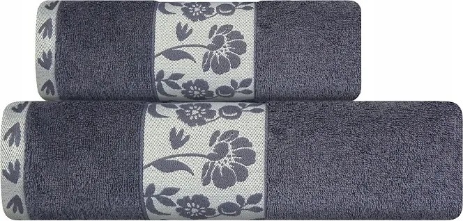 Flora törölköző virágos bordűrrel 50x90 graft