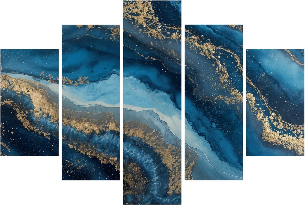 Kép - Kék márvány absztrakció (150x105 cm)