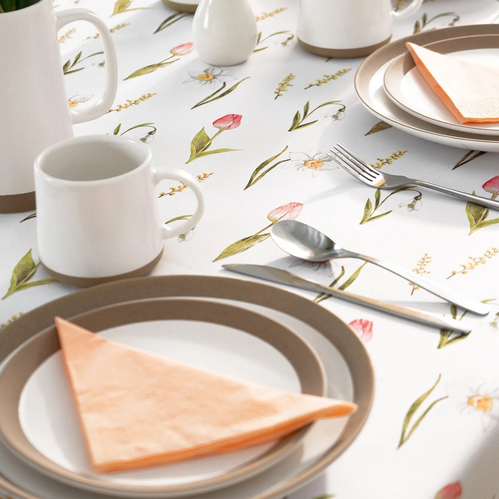 Goldea teflonos asztalterítő - a tavasz érintése 120 x 120 cm