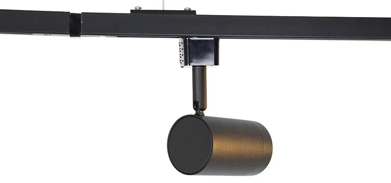 Modern függesztett sínrendszer 5 spotlámpával fekete 1 fázisú - Iconic Jeana