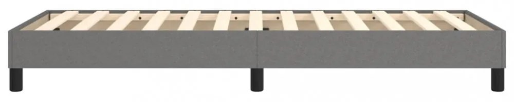 sötétszürke szövet rugós ágykeret 100x200 cm