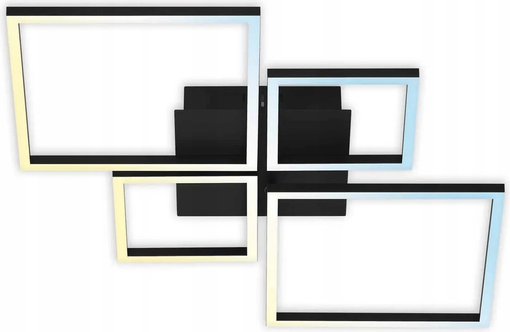 Led mennyezeti lámpa Briloner 38W Cct 75cm fekete távirányítóval
