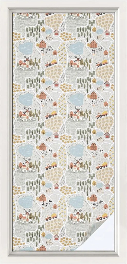 Furnérfólia Adatvédelem Szélvédőkhöz és Ablakokhoz Idilli falu 50x116