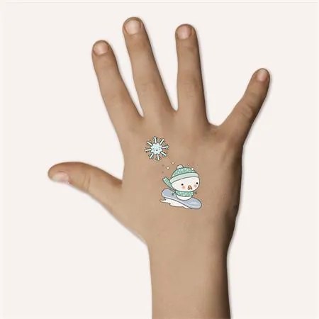 Matrica, tetoválás, 1 ív, 76x120 mm, AVERY ZWECKFORM, Z-Design No.54152, hóember (AY54152)