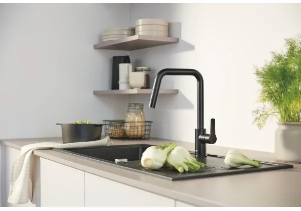 GROHE 306312430 - Mosogató csaptelep QUICKFIX START 362 mm fekete