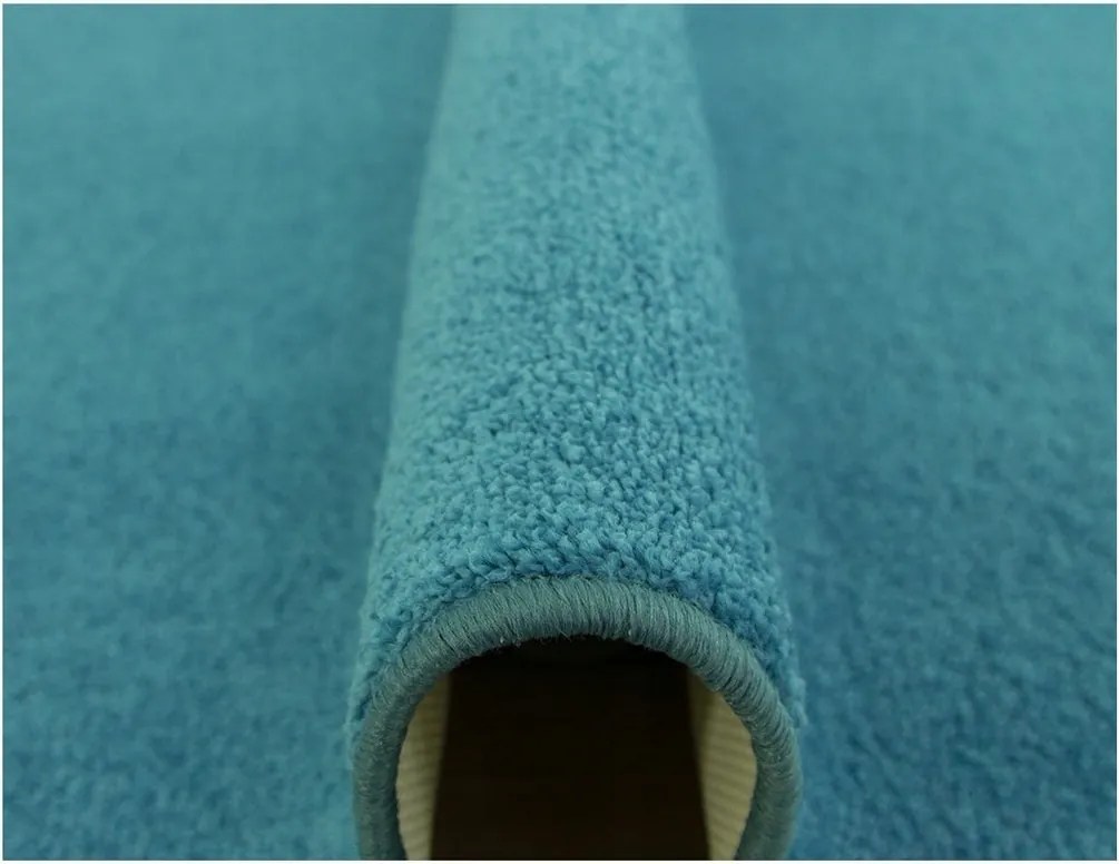 Türkiz Szőnyeg Nappaliba Egyszínű Modern Puha Carousel 150x300 cm