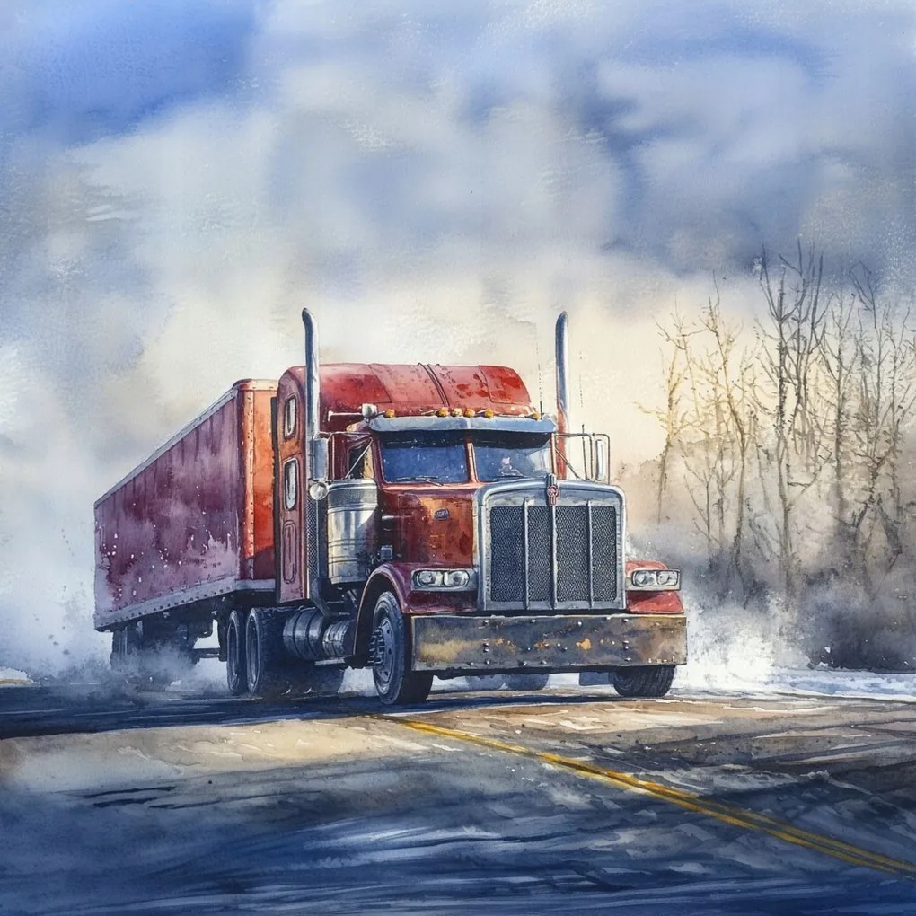 Canvas Vászonkép Amerikai Teherautó 80x80