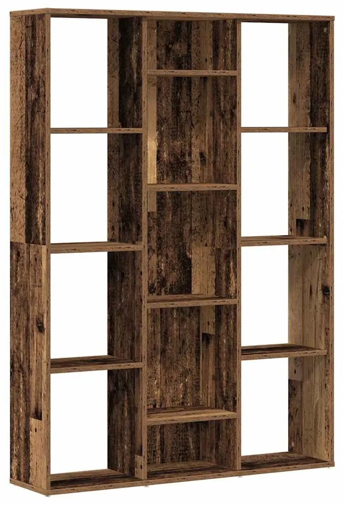antik fa forgácslap térelválasztó/könyvszekrény 100x24x140 cm