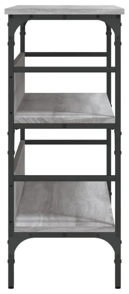 szürke sonoma színű szerelt fa tálalóasztal 100x32x75 cm