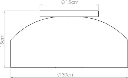 Sollux SL.1681 - Mennyezeti lámpatest OMIQ 4xE27/15W/230V átm. 30 cm piros