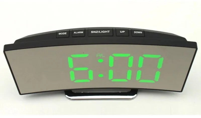 Tükrös Íves Design LED Digitális ébresztő óra - DT-6507