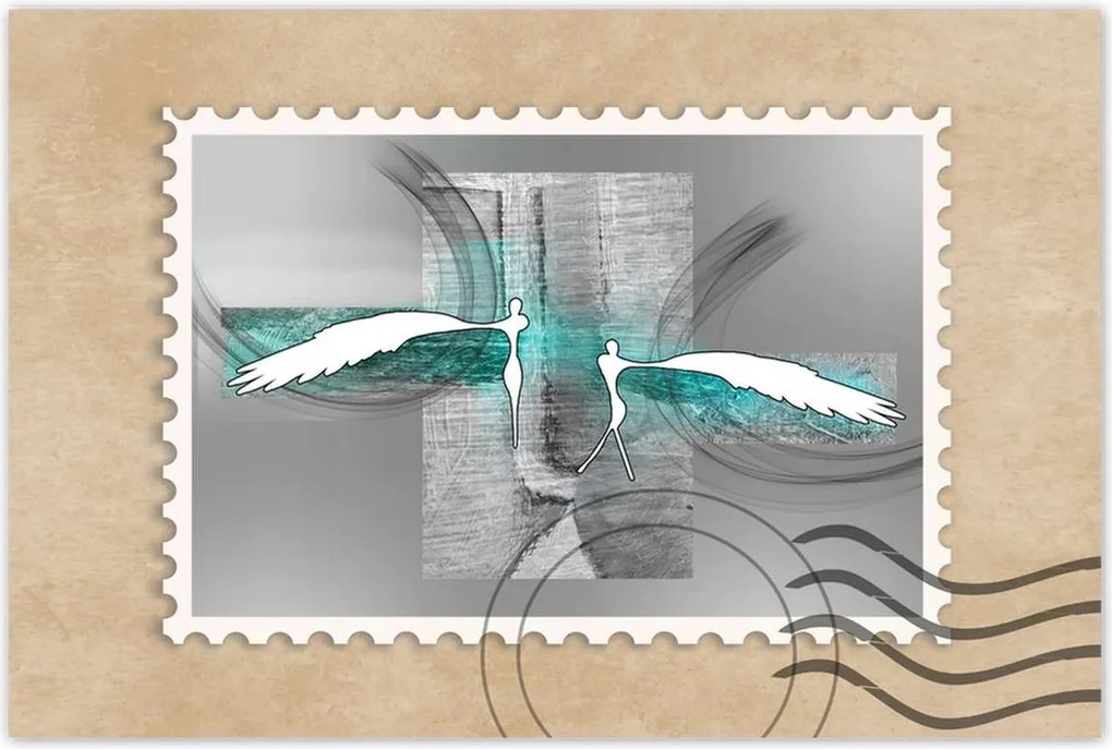 Poszterek 60x40 Angyalok a hálószobába Türkiz