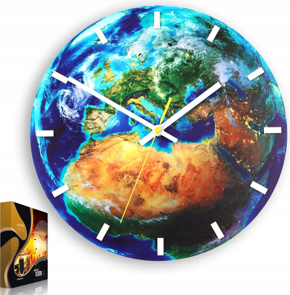 Falióra Föld mintával Akril Globe Kerek Kvarc