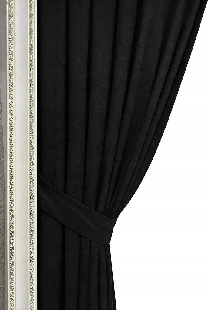 Függöny Velvet Milan Fekete méretre vágva