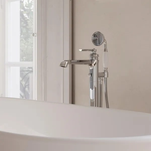 OMNIRES AM5233CR - Szabadon álló fürdőkád szett ARMANCE csillogó króm