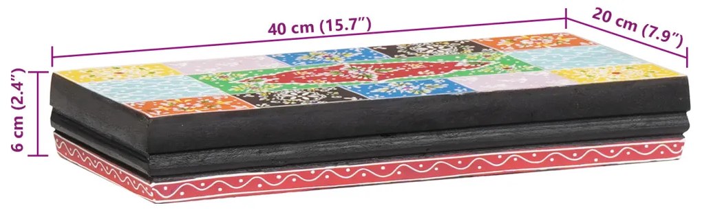 Fali Polcok 2 db 40x20x6 cm Tömbfa Mangó