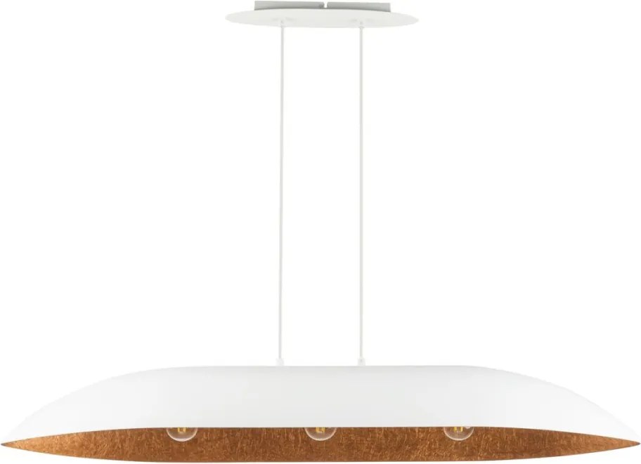 SIGMA LIGHTING 40638 GONDOLA Modern Függesztett Lámpa Fehér, Réz E27 IP20