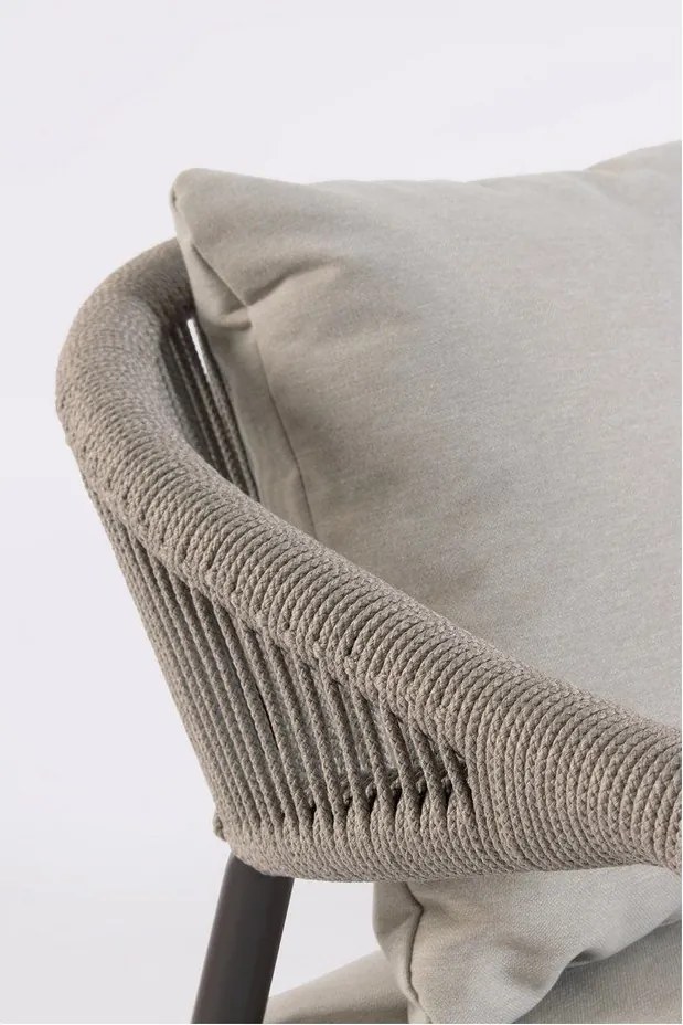 Khaki-szürkésbarna alumínium kétszemélyes kerti lounge szett Millor – Bizzotto