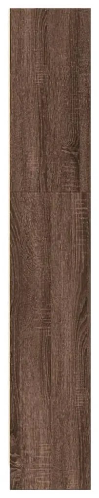 barna tölgy színű szerelt fa könyvszekrény 80 x 24 x 143 cm