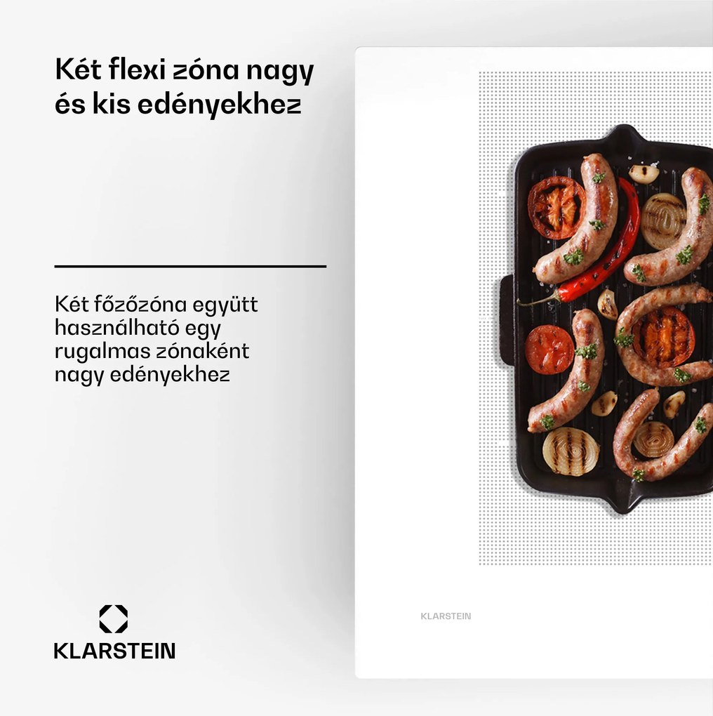 Klarstein Chef-Fusion Down Air System, 2 az 1-ben, indukciós főzőlap + páraelszívó, nagy teljesítményű, 7200 W