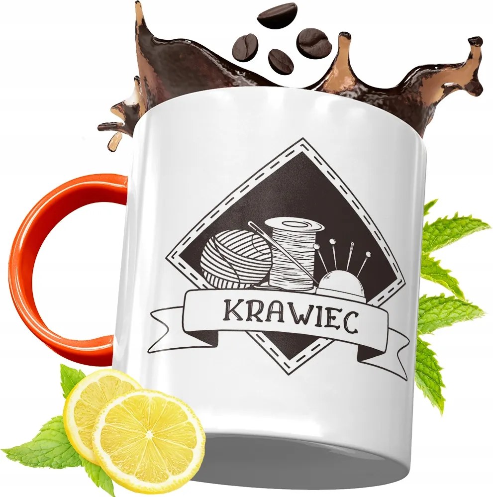 Narancssárga Bögre Szabónak Születésnapi Ajándék fényképes nyomtatással