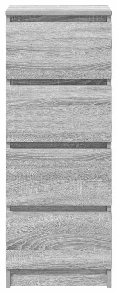 szürke sonoma színű szerelt fa tálalószekrény 37,5x35x99 cm