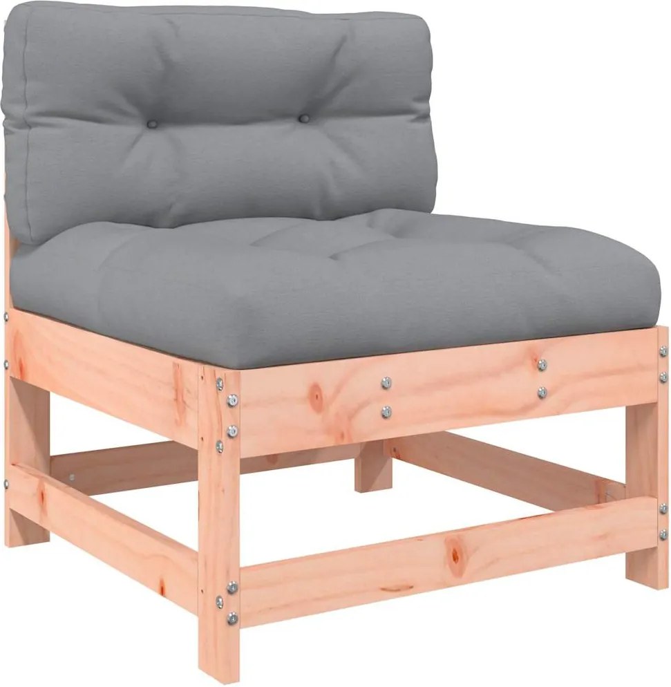 vidaXL tömör duglászfenyő középső kanapé párnákkal