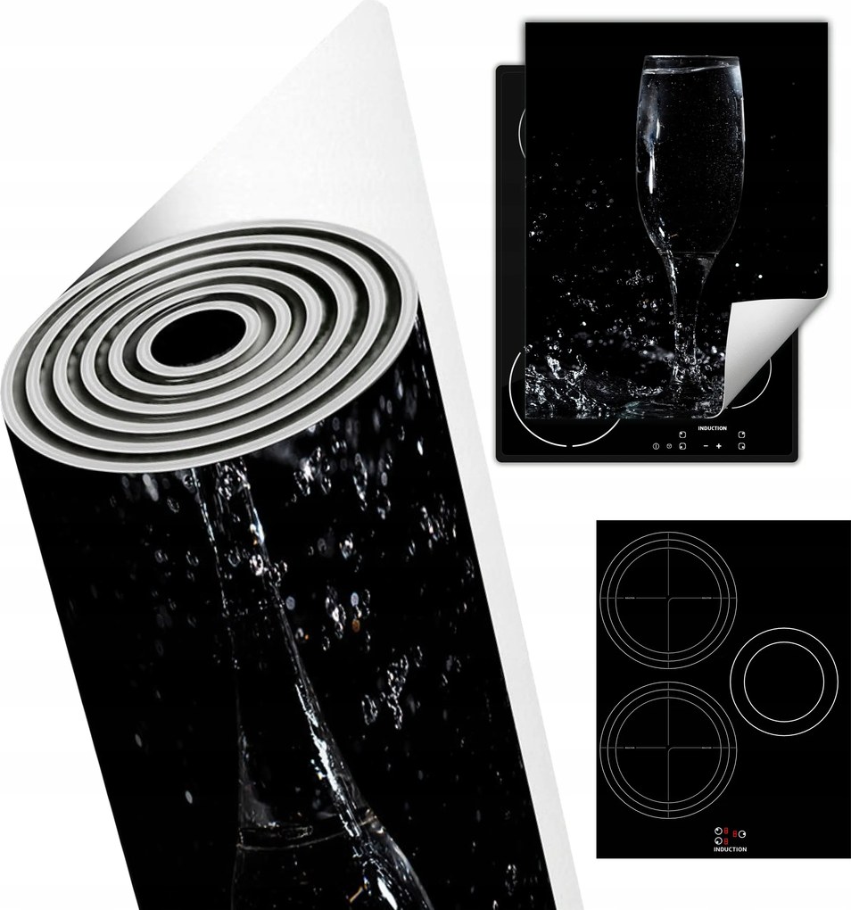 Tűzhelyvédő Szőnyeg Asztali Dekoráció 40x52 fekete víz