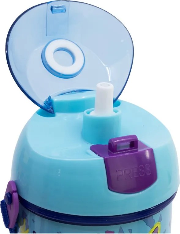 Disney Lilo és Stitch, A csillagkutya Dance műanyag szívószálas kulacs akasztóval 450 ml
