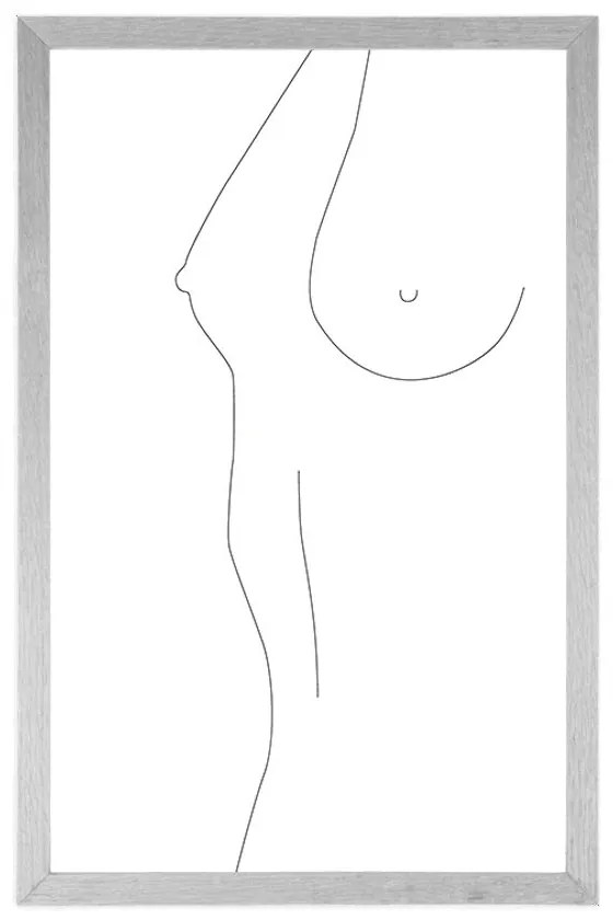 Poszter minimalista női sziluett