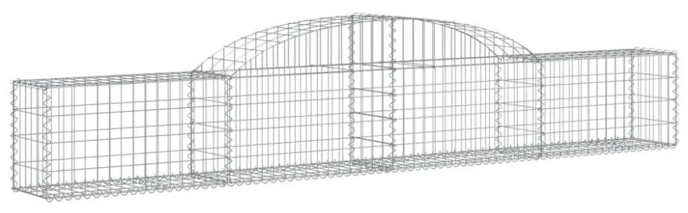 2 db íves horganyzott vas gabion kosár 300x30x40/60 cm