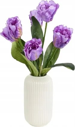 Virág Mesterséges Tulipán csokor 48cm a száron 1db váza ház nád