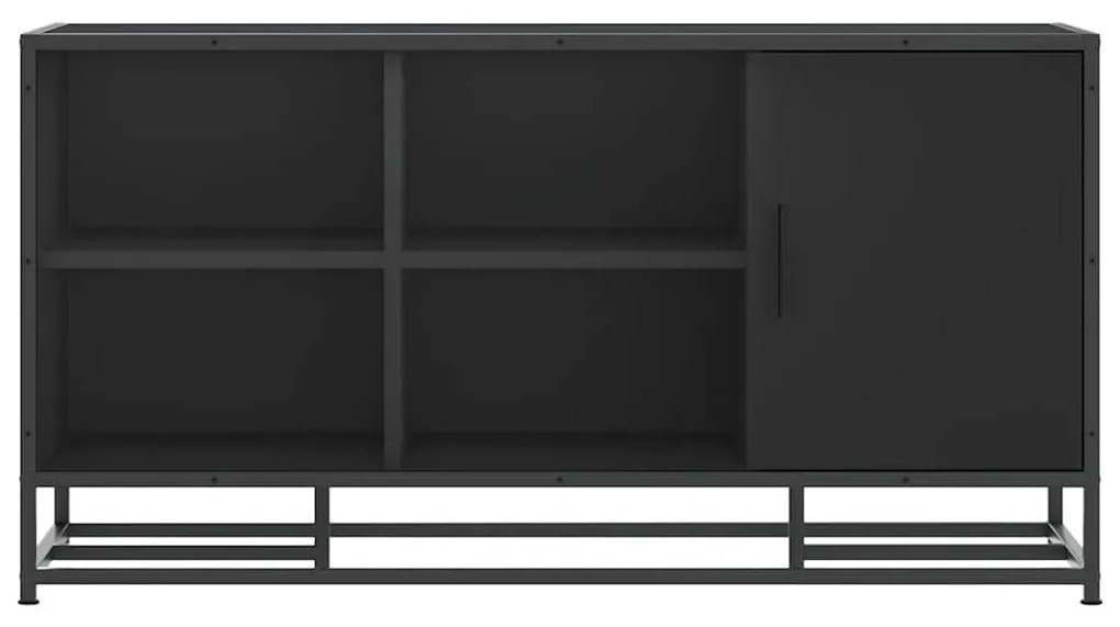 Cipőpad Fekete 100x40x53,5 cm Fából és fémből készült pad