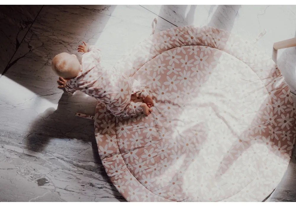 Rózsaszín játszószőnyeg Blash Daisies – Malomi Kids