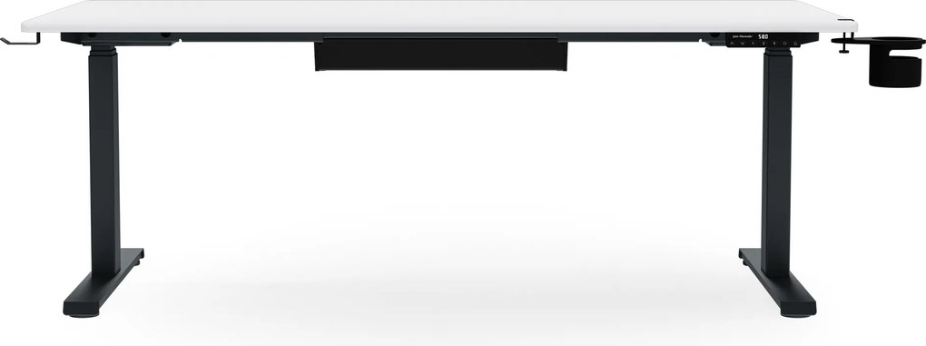 Elektromos íróasztal magasságállítással ergonomikus antracit-fehér, 1600x800 mm: ARIA