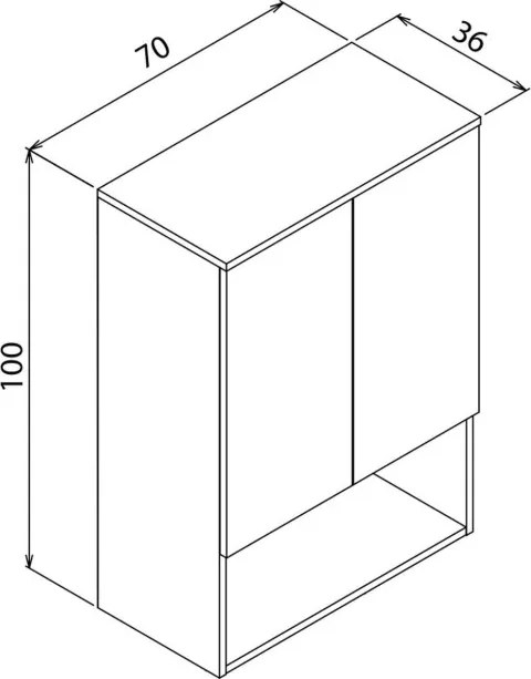 Bosco fürdőszobaszekrény, 70 cm – TR785PNC1464