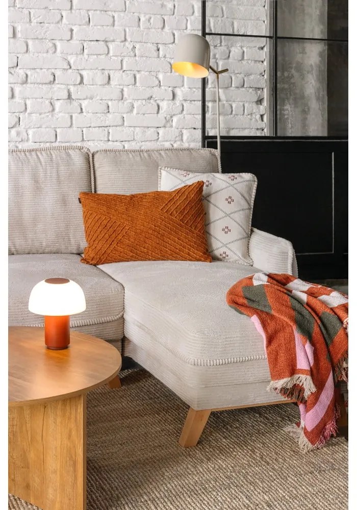 Zöld kordbársony kinyitható sarokkanapé (jobb oldali-U alakú) Tori – Bonami Selection