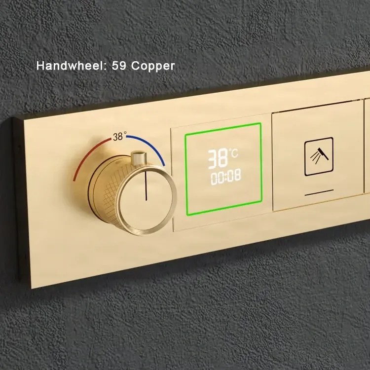 Falba süllyesztett zuhanyrendszer ELITE EDITION BCS1045, 6 funkcióval, LED-világítással, termosztáttal és többféle felülettel — Fehér — Három…