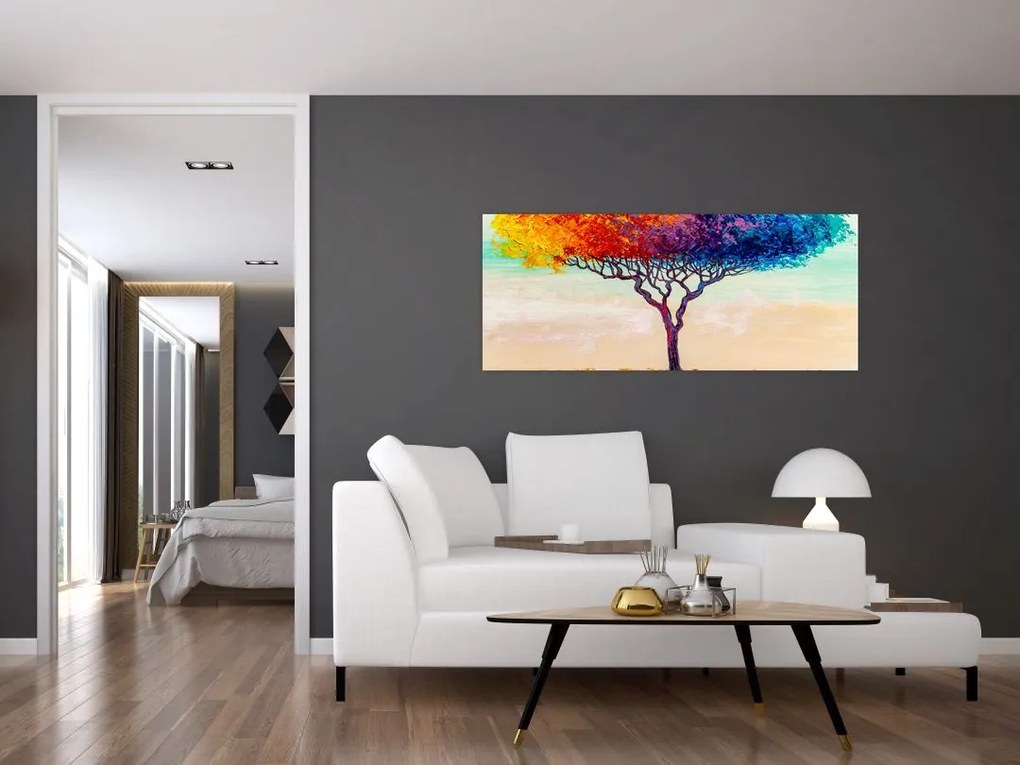 Egy festett fa képe (120x50 cm)