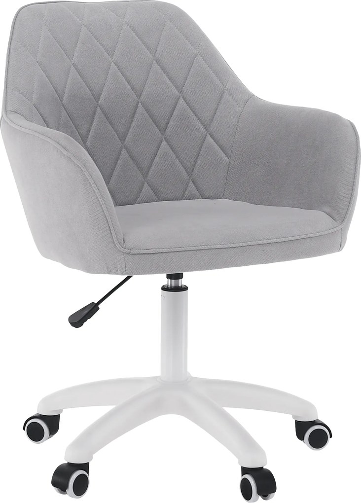 Irodai szék, szürke szövet/fehér, SANTY