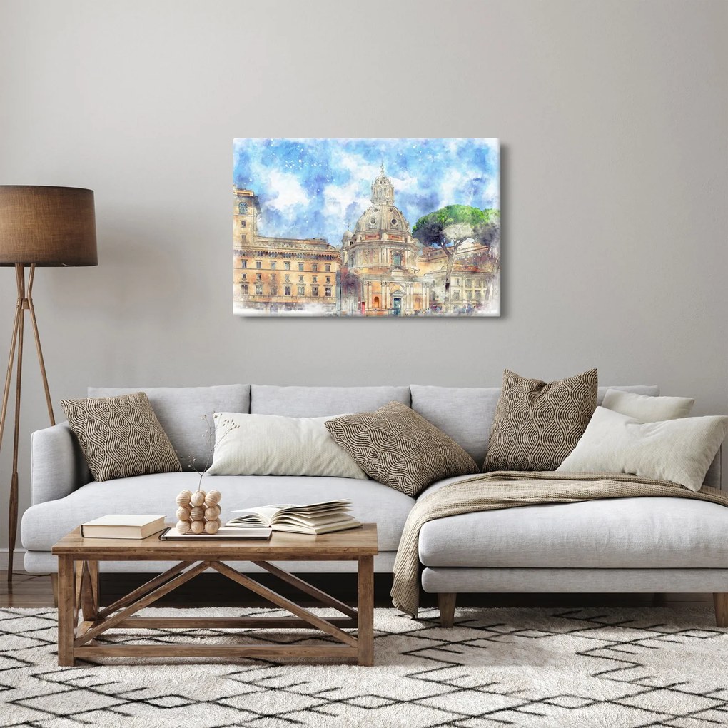 Kép - Santa Maria di Loreto temploma, Róma, Olaszország (90x60 cm)