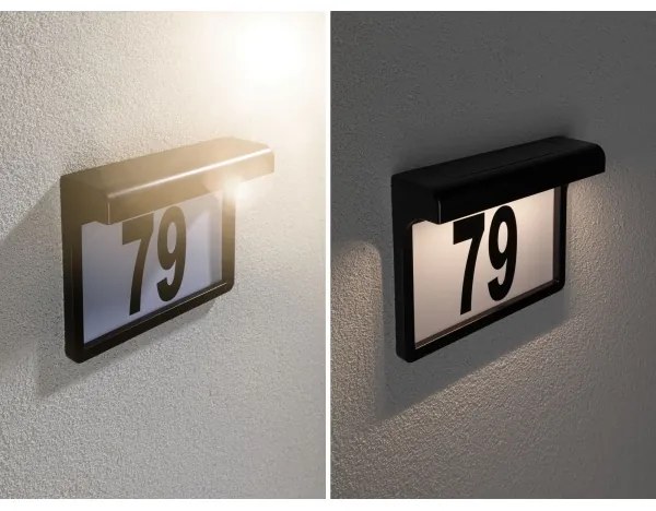 Paulmann 95388 - LED/0,05W IP44 Napelemes házszám érzékelővel DAYTON 4,8V
