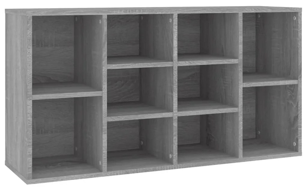 szürke sonoma színű cipőtároló pad 103 x 30 x 54,5 cm