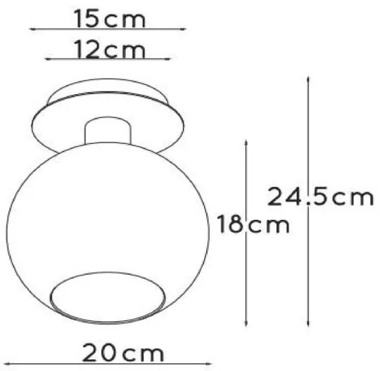 Lucide 74114/01/30 - Mennyezeti lámpa MARIUS 1xE27/40W/230V fekete