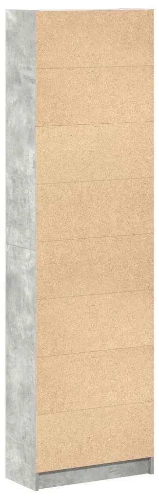 szekrény beton szürke 55x25x189 cm mérnökelt fa