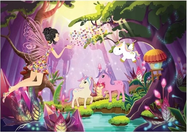 Unicorn Tapéta Unikornisok Vinyl 254x184