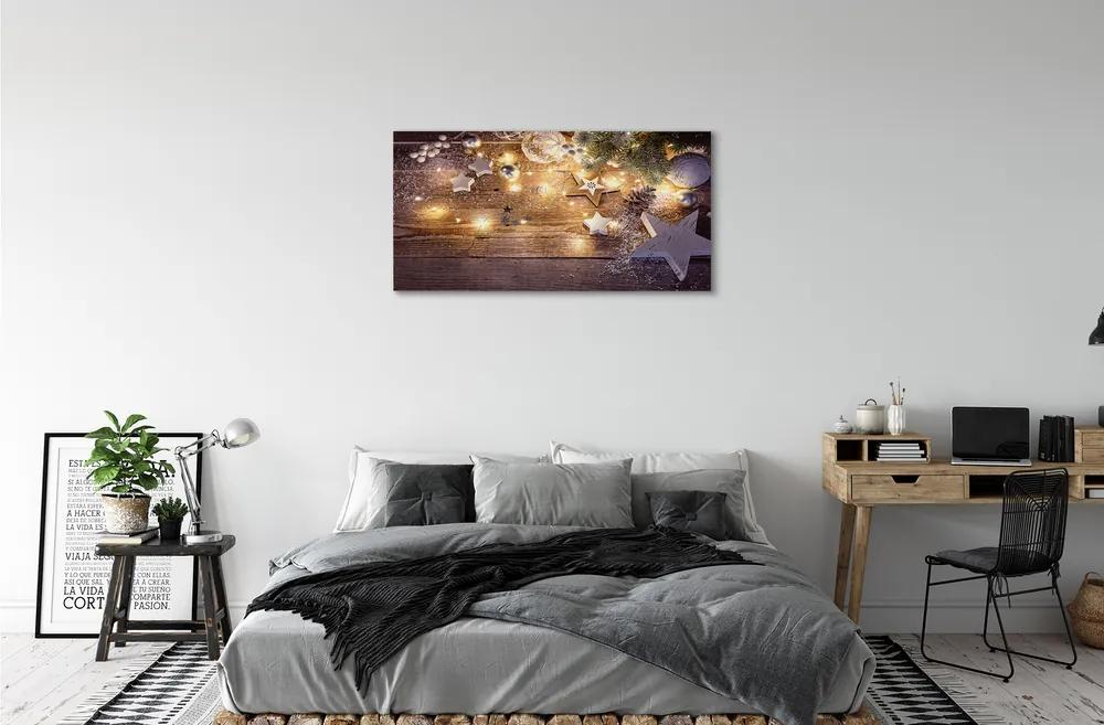 Canvas képek Dísz kúpok tábla fények 125x50 cm